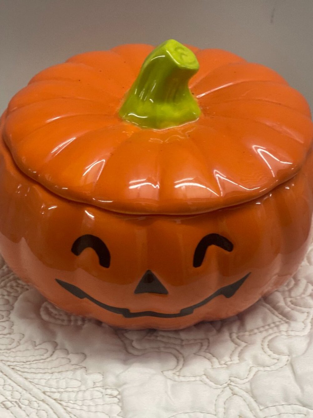 Halloween Ceramic Pumpkin with Votives